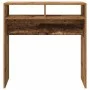 Mesa consola madera de ingeniería envejecida 78x30x80 cm by , Side tables - Ref: Foro24-856620, Price: 46,20 €, Discount: %