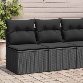 Set sofás jardín y cojines 4 pzas ratán sintético acacia negro de , Conjuntos de jardín - Ref: Foro24-3325231, Precio: 111,90...