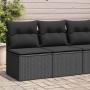 Set sofás jardín y cojines 4 pzas ratán sintético acacia negro de , Conjuntos de jardín - Ref: Foro24-3325231, Precio: 111,90...
