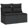 Set sofás jardín y cojines 4 pzas ratán sintético acacia negro de , Conjuntos de jardín - Ref: Foro24-3325231, Precio: 111,90...