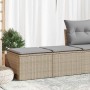 Set sofás jardín y cojines 2 pzas ratán sintético acacia beige de , Conjuntos de jardín - Ref: Foro24-3328682, Precio: 110,47...