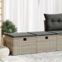 Set sofás jardín y cojines 2 pzas ratán sintético acacia gris de , Conjuntos de jardín - Ref: Foro24-3328675, Precio: 113,80 ...