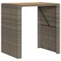 Set bar jardín con cojines 3 pzas ratán sintético acacia gris de , Conjuntos de jardín - Ref: Foro24-3328897, Precio: 413,64 ...