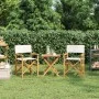 Sillas de director plegables 2 uds madera maciza teca crema von , Gartenstühle - Ref: Foro24-4008512, Preis: 221,33 €, Rabatt: %