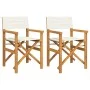 Sillas de director plegables 2 uds madera maciza teca crema von , Gartenstühle - Ref: Foro24-4008512, Preis: 221,33 €, Rabatt: %