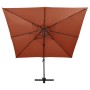 Sombrilla voladiza con doble techo terracota 300x300 cm de vidaXL, Sombrillas - Ref: Foro24-312382, Precio: 268,14 €, Descuen...