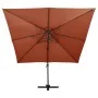Sombrilla voladiza con doble techo terracota 300x300 cm de vidaXL, Sombrillas - Ref: Foro24-312382, Precio: 262,18 €, Descuen...