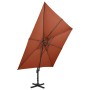 Sombrilla voladiza con doble techo terracota 300x300 cm de vidaXL, Sombrillas - Ref: Foro24-312382, Precio: 268,14 €, Descuen...