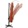 Sombrilla voladiza con doble techo terracota 300x300 cm de vidaXL, Sombrillas - Ref: Foro24-312382, Precio: 262,18 €, Descuen...