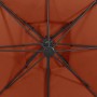 Sombrilla voladiza con doble techo terracota 300x300 cm de vidaXL, Sombrillas - Ref: Foro24-312382, Precio: 268,14 €, Descuen...