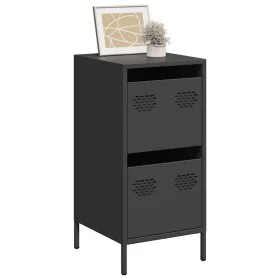 Aparador de acero laminado en frío negro 35x39x73,5 cm by , Sideboards - Ref: Foro24-851394, Price: 61,71 €, Discount: %