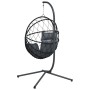 Silla colgante huevo con soporte ratán y acero antracita de , Balancines de jardín - Ref: Foro24-4007402, Precio: 264,69 €, D...