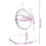 Silla colgante huevo con soporte ratán y acero antracita de , Balancines de jardín - Ref: Foro24-4007402, Precio: 264,69 €, D...