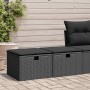 Set sofás jardín y cojines 2 pzas ratán sintético acacia negro de , Conjuntos de jardín - Ref: Foro24-3328668, Precio: 114,41...