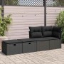 Set sofás jardín y cojines 2 pzas ratán sintético acacia negro de , Conjuntos de jardín - Ref: Foro24-3328668, Precio: 114,41...
