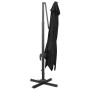 Sombrilla voladiza con poste y luces LED negra 300 cm de vidaXL, Sombrillas - Ref: Foro24-312348, Precio: 298,60 €, Descuento: %