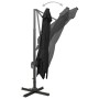 Sombrilla voladiza con poste y luces LED negra 300 cm de vidaXL, Sombrillas - Ref: Foro24-312348, Precio: 298,60 €, Descuento: %