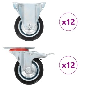 Ruedas 24 unidades 75 mm de , Manipulación de materiales - Ref: Foro24-278039, Precio: 89,89 €, Descuento: %