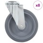 Ruedas giratorias con agujero pasador 8 unidades 125 mm de , Manipulación de materiales - Ref: Foro24-277871, Precio: 59,12 €...