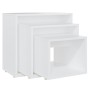 Mesas apilables 3 piezas madera contrachapada blanco de , Mesas auxiliares - Ref: Foro24-808576, Precio: 56,43 €, Descuento: %