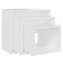 Mesas apilables 3 piezas madera contrachapada blanco de , Mesas auxiliares - Ref: Foro24-808576, Precio: 55,62 €, Descuento: %