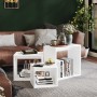 Mesas apilables 3 piezas madera contrachapada blanco de , Mesas auxiliares - Ref: Foro24-808576, Precio: 56,43 €, Descuento: %