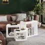 Mesas apilables 3 piezas madera contrachapada blanco de , Mesas auxiliares - Ref: Foro24-808576, Precio: 55,62 €, Descuento: %