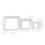Mesas apilables 3 piezas madera contrachapada blanco de , Mesas auxiliares - Ref: Foro24-808576, Precio: 55,62 €, Descuento: %