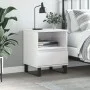 Mesita de noche madera contrachapada blanco brillo 40x35x50 cm de , Mesitas de noche - Ref: Foro24-830640, Precio: 57,20 €, D...