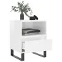 Mesita de noche madera contrachapada blanco brillo 40x35x50 cm de , Mesitas de noche - Ref: Foro24-830640, Precio: 57,20 €, D...