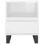 Mesita de noche madera contrachapada blanco brillo 40x35x50 cm de , Mesitas de noche - Ref: Foro24-830640, Precio: 57,20 €, D...