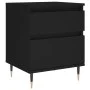 Mesita de noche madera contrachapada negro 40x35x50 cm by , Nightstands - Ref: Foro24-830654, Price: 50,37 €, Discount: %