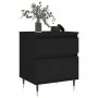 Mesita de noche madera contrachapada negro 40x35x50 cm by , Nightstands - Ref: Foro24-830654, Price: 50,37 €, Discount: %