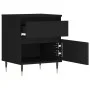 Mesita de noche madera contrachapada negro 40x35x50 cm by , Nightstands - Ref: Foro24-830654, Price: 50,37 €, Discount: %