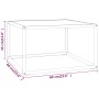 Mesa de centro negra con vidrio de mármol blanco 60x60x35 cm de vidaXL, Mesas de centro - Ref: Foro24-322873, Precio: 60,37 €...