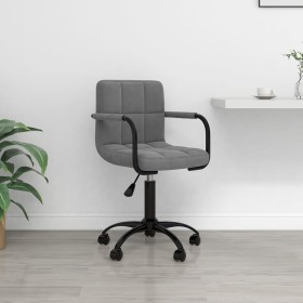 Silla de oficina giratoria de terciopelo gris oscuro de , Sillas de oficina - Ref: Foro24-334711, Precio: 77,48 €, Descuento: %