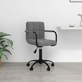 Silla de oficina giratoria de terciopelo gris oscuro by , Office chairs - Ref: Foro24-334711, Price: 76,34 €, Discount: %