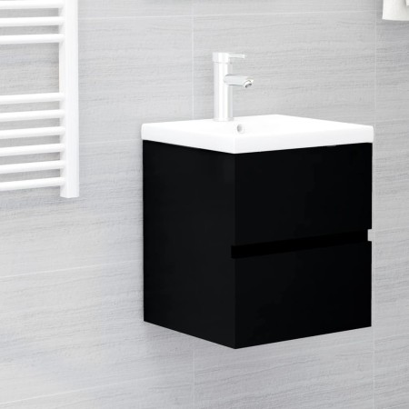 Mueble con lavabo negro madera contrachapada de , Tocadores de baño - Ref: Foro24-3071532, Precio: 126,65 €, Descuento: %