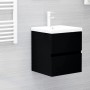 Mueble con lavabo negro madera contrachapada de , Tocadores de baño - Ref: Foro24-3071532, Precio: 126,65 €, Descuento: %