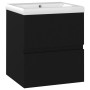 Mueble con lavabo negro madera contrachapada de , Tocadores de baño - Ref: Foro24-3071532, Precio: 126,65 €, Descuento: %