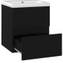 Mueble con lavabo negro madera contrachapada de , Tocadores de baño - Ref: Foro24-3071532, Precio: 126,65 €, Descuento: %