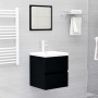 Mueble con lavabo negro madera contrachapada de , Tocadores de baño - Ref: Foro24-3071532, Precio: 126,65 €, Descuento: %
