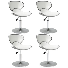 Sillas de comedor 4 unidades cuero sintético blanco de , Sillas de comedor - Ref: Foro24-3088575, Precio: 235,78 €, Descuento: %