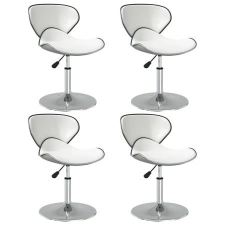 Sillas de comedor 4 unidades cuero sintético blanco de , Sillas de comedor - Ref: Foro24-3088575, Precio: 235,78 €, Descuento: %