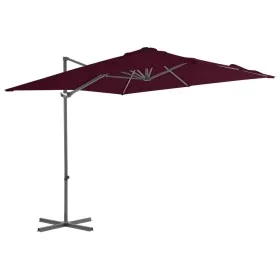 Sombrilla jardín voladiza palo de acero burdeos 250x250 cm de vidaXL, Sombrillas - Ref: Foro24-312308, Precio: 93,93 €, Descu...