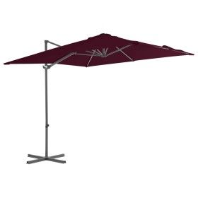 Sombrilla jardín voladiza palo de acero burdeos 250x250 cm de vidaXL, Sombrillas - Ref: Foro24-312308, Precio: 95,46 €, Descu...