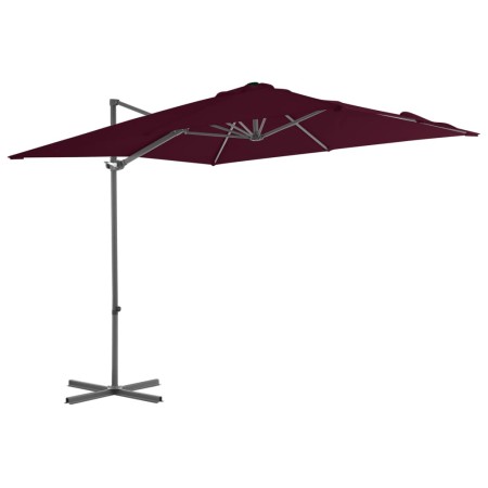 Sombrilla jardín voladiza palo de acero burdeos 250x250 cm de vidaXL, Sombrillas - Ref: Foro24-312308, Precio: 95,46 €, Descu...