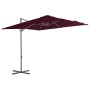 Sombrilla jardín voladiza palo de acero burdeos 250x250 cm de vidaXL, Sombrillas - Ref: Foro24-312308, Precio: 95,46 €, Descu...