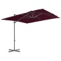 Sombrilla jardín voladiza palo de acero burdeos 250x250 cm de vidaXL, Sombrillas - Ref: Foro24-312308, Precio: 95,46 €, Descu...