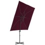 Sombrilla jardín voladiza palo de acero burdeos 250x250 cm de vidaXL, Sombrillas - Ref: Foro24-312308, Precio: 95,46 €, Descu...